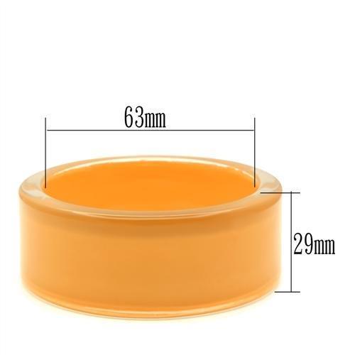 MAVL043 - Resin Bangle with Synthetic Synthetic Stone in Orange
