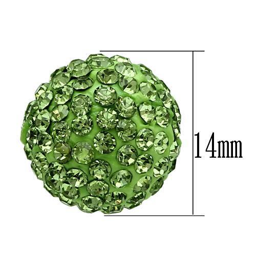 MAVL060 - Rhodium Brass Chain Pendant with Top Grade Crystal in Emerald