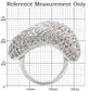 MA0W066 Rhodium Brass Ring with AAA Grade CZ in Clear