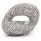 MA0W066 Rhodium Brass Ring with AAA Grade CZ in Clear