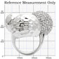 MA0W121 - Rhodium Brass Ring with AAA Grade CZ  in Clear