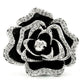 MA0W252 - Rhodium Brass Ring with Top Grade Crystal  in Clear