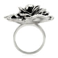 MA0W252 - Rhodium Brass Ring with Top Grade Crystal  in Clear