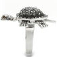 MA0W285 - Rhodium Brass Ring with Top Grade Crystal  in Multi Color