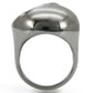 MA0W304 - Ruthenium Brass Ring with Synthetic Garnet in Ruby