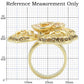 MA0W312 - Gold Brass Ring with AAA Grade CZ  in Multi Color