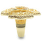 MA0W312 - Gold Brass Ring with AAA Grade CZ  in Multi Color