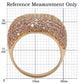 MA0W319 - Rose Gold Brass Ring with AAA Grade CZ  in Rose