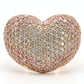 MA0W319 - Rose Gold Brass Ring with AAA Grade CZ  in Rose