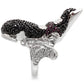MA0W003 - Rhodium + Ruthenium Brass Ring with AAA Grade CZ  in Multi Color