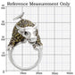 MA0W004 - Rhodium + Ruthenium Brass Ring with AAA Grade CZ  in Multi Color