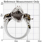 MA0W007 - Rhodium + Ruthenium Brass Ring with AAA Grade CZ  in Multi Color