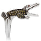 MA0W007 - Rhodium + Ruthenium Brass Ring with AAA Grade CZ  in Multi Color