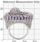 MA0W018 - Rhodium Brass Ring with AAA Grade CZ  in Tanzanite