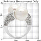 MA0W025 - Rhodium Brass Ring with AAA Grade CZ  in Clear
