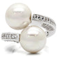MA0W025 - Rhodium Brass Ring with AAA Grade CZ  in Clear