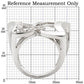MA0W050 - Rhodium Brass Ring with AAA Grade CZ  in Clear