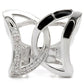 MA0W050 - Rhodium Brass Ring with AAA Grade CZ  in Clear