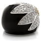 MA0W056 - Rhodium Brass Ring with AAA Grade CZ  in Topaz