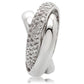 MA0W065 - Rhodium Brass Ring with AAA Grade CZ  in Clear
