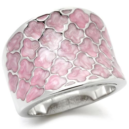 MA0W114 - Rhodium Brass Ring with No Stone