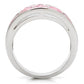 MA0W114 - Rhodium Brass Ring with No Stone