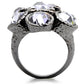 MA0W120 - Ruthenium Brass Ring with AAA Grade CZ  in Light Amethyst