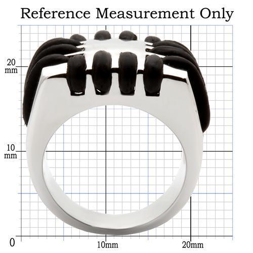 MA0W123 - Rhodium Brass Ring with No Stone