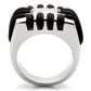 MA0W123 - Rhodium Brass Ring with No Stone