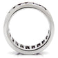 MA0W128 - Rhodium Brass Ring with AAA Grade CZ  in Amethyst