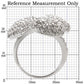 MA0W145 - Rhodium Brass Ring with AAA Grade CZ  in Clear