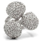 MA0W145 - Rhodium Brass Ring with AAA Grade CZ  in Clear