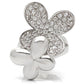 MA0W147 - Rhodium Brass Ring with AAA Grade CZ  in Clear