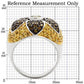 MA0W154 - Rhodium+Gold+ Ruthenium Brass Ring with AAA Grade CZ  in Multi Color