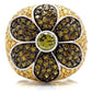 MA0W154 - Rhodium+Gold+ Ruthenium Brass Ring with AAA Grade CZ  in Multi Color