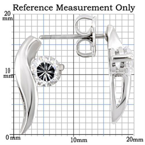 MA0W177 - Rhodium 925 Sterling Silver Earrings with AAA Grade CZ  in Clear
