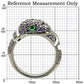 MA0W184 - Ruthenium Brass Ring with AAA Grade CZ  in Multi Color