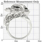 MA0W185 - Rhodium Brass Ring with AAA Grade CZ  in Clear