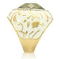 MA0W200 Gold Brass Ring with AAA Grade CZ in Olivine color