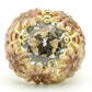 MA0W203 - Matte Gold & Gold Brass Ring with AAA Grade CZ  in Clear