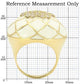 MA0W206 - Gold Brass Ring with AAA Grade CZ  in Clear