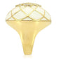 MA0W206 - Gold Brass Ring with AAA Grade CZ  in Clear