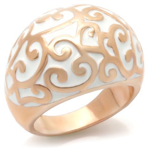 MA0W210 - Rose Gold Brass Ring with No Stone