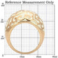 MA0W210 - Rose Gold Brass Ring with No Stone