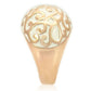 MA0W210 - Rose Gold Brass Ring with No Stone