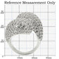 MA0W216 - Rhodium Brass Ring with AAA Grade CZ  in Clear