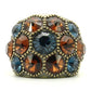 MA0W234 - Antique Copper Brass Ring with Top Grade Crystal  in Multi Color