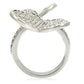 MA0W237 - Rhodium Brass Ring with AAA Grade CZ  in Clear
