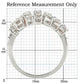 MA0W241 - Rhodium Brass Ring with AAA Grade CZ  in Clear