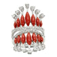 MA0W241 - Rhodium Brass Ring with AAA Grade CZ  in Clear